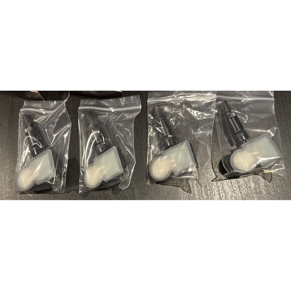 Land Range Rover HSE Sport TPMS Tire Pressure Sensors Black Valve Stems Qty 4 - Picture 2 of 3